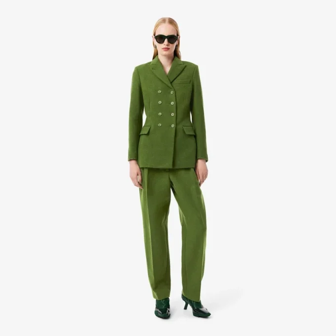 Runway raka skräddarsydda byxor i slubull Runway raka skräddarsydda byxor i slubull