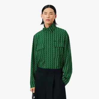 Runway Regular Fit-skjorta i tryckt satin