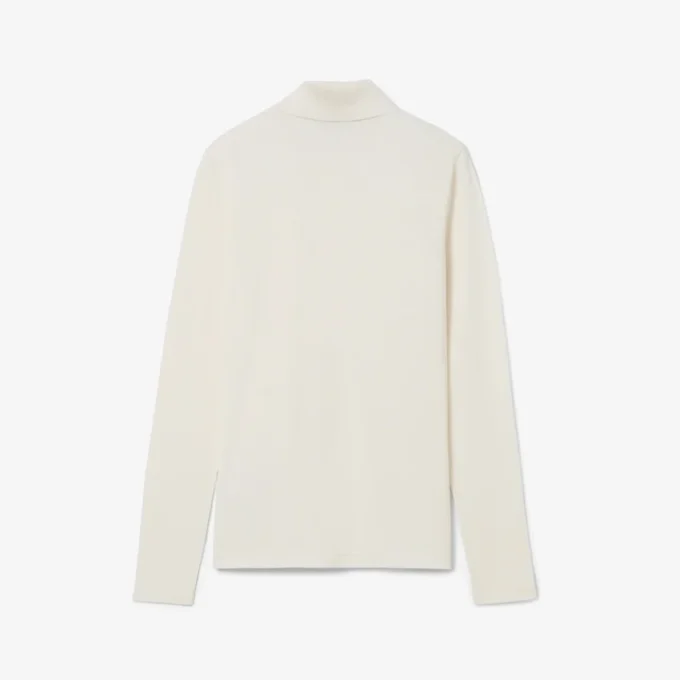 Runway Slim Fit långärmad pikétröja i siden Runway Slim Fit långärmad pikétröja i siden
