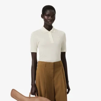 Runway Slim Fit Silk Mini-Piqua pikétröja