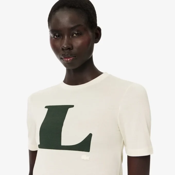 Runway-T-shirt i siden med tryck Runway-T-shirt i siden med tryck