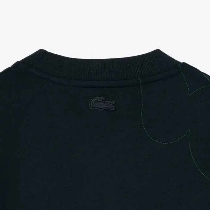 Runway-T-shirt med broderad krokodil Runway-T-shirt med broderad krokodil