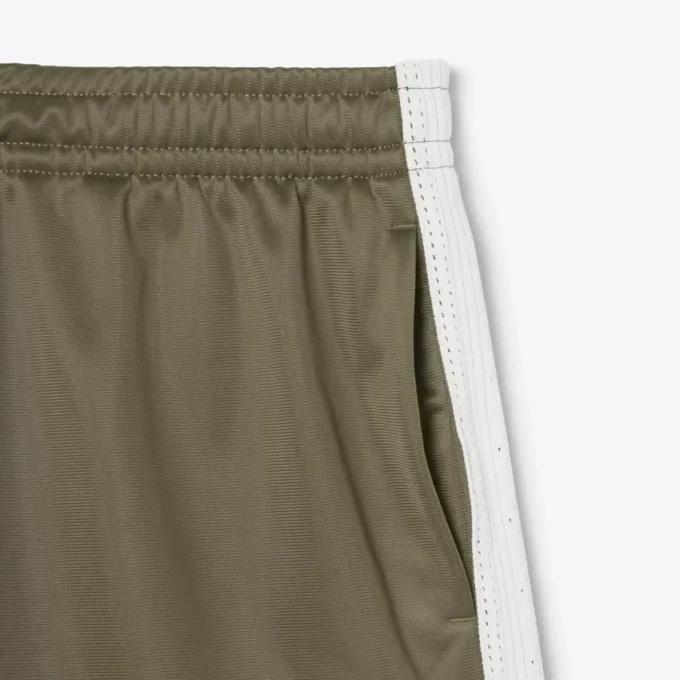 Satinjersey-shorts med pointelle-ränder för dam Satinjersey-shorts med pointelle-ränder för dam