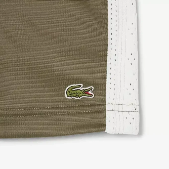 Satinjersey-shorts med pointelle-ränder för dam Satinjersey-shorts med pointelle-ränder för dam