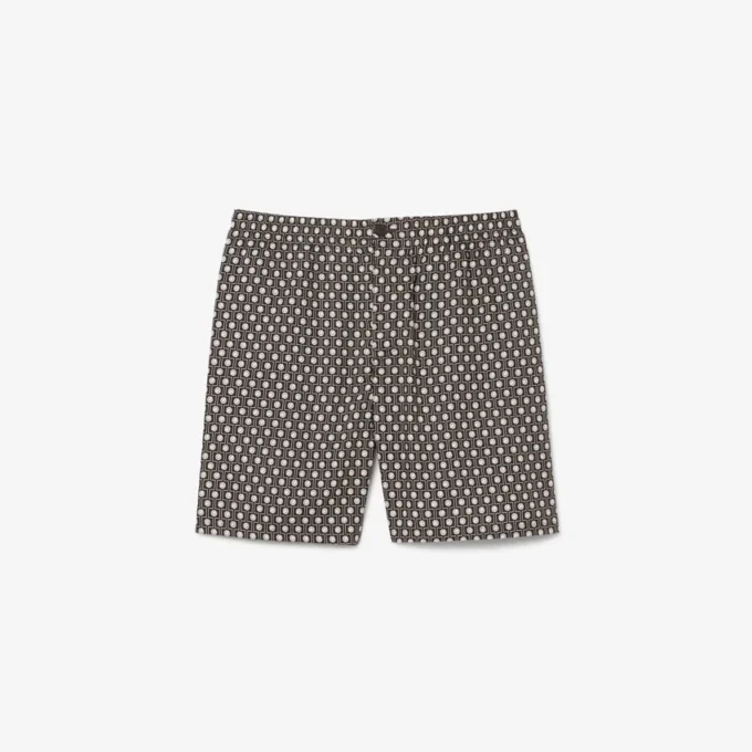 Shorts i bomullsblandning med tryck och avslappnad passform Shorts i bomullsblandning med tryck och avslappnad passform