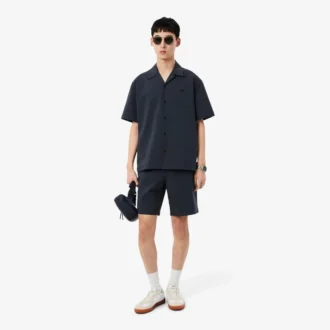 Shorts i bomullsseersucker