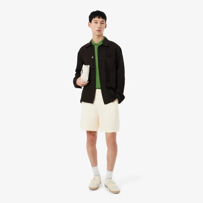 Shorts i linneblandad twill med normal passform