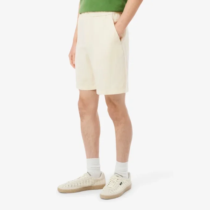 Shorts i linneblandad twill med normal passform