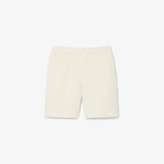 Shorts i linneblandad twill med normal passform