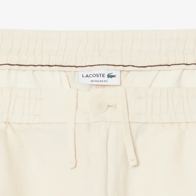 Shorts i linneblandad twill med normal passform