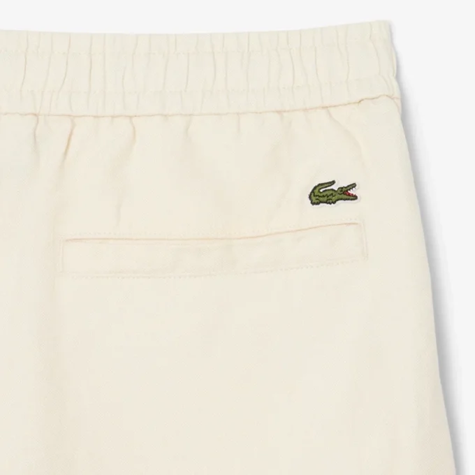 Shorts i linneblandad twill med normal passform