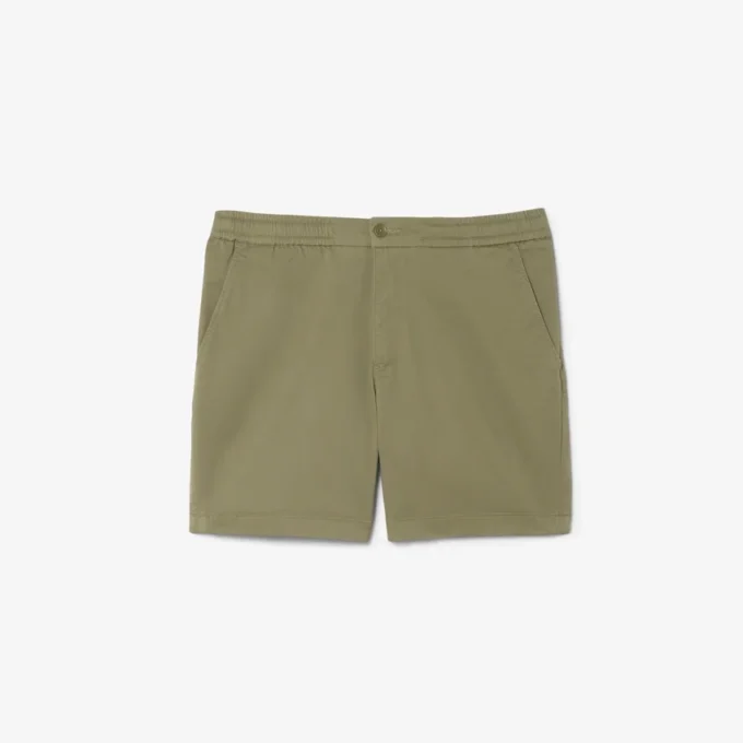 Shorts i stretchbomull med normal passform