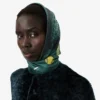 Sidenhalsduk med catwalk-tryck Sidenhalsduk med catwalk-tryck
