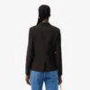 Slim fit-blazer i ull med broderat logo för dam Slim fit-blazer i ull med broderat logo för dam
