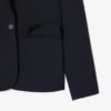 Slim fit-blazer i ull med broderat logo för dam Slim fit-blazer i ull med broderat logo för dam