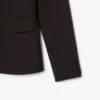 Slim fit-blazer i ull med broderat logo för dam Slim fit-blazer i ull med broderat logo för dam