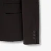 Slim fit-blazer i ull med broderat logo för dam Slim fit-blazer i ull med broderat logo för dam