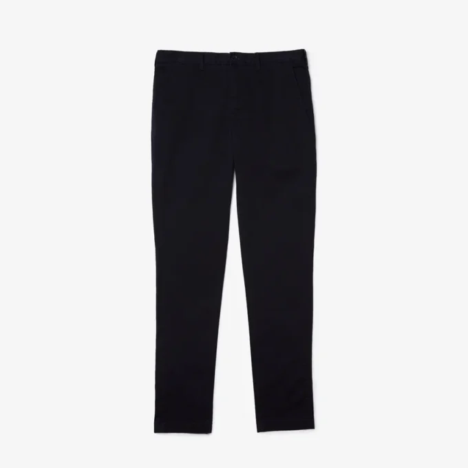 Slim fit-byxor i stretchbomull för herr
