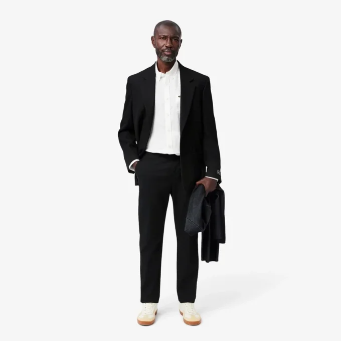 Slim fit-byxor i stretchbomull för herr