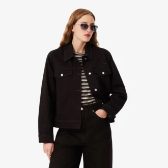 Slim fit-jeansjacka med knappar