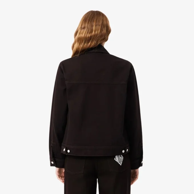 Slim fit-jeansjacka med knappar