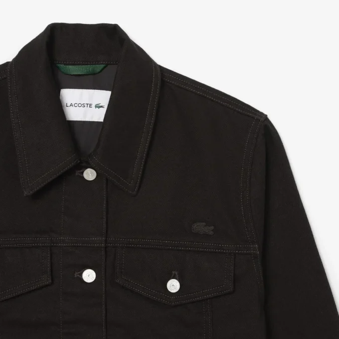 Slim fit-jeansjacka med knappar