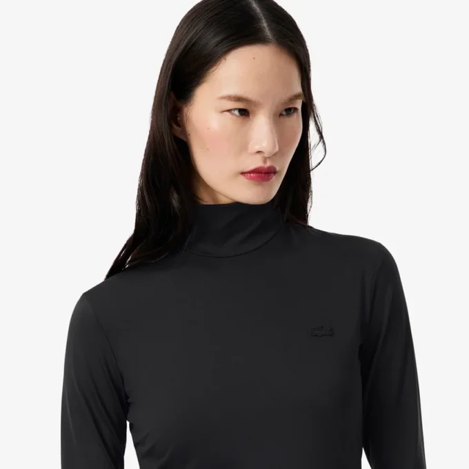 Slim fit-klänning med hög hals för dam Slim fit-klänning med hög hals för dam