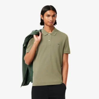 Slim Fit L.12.12 Piqua-pikétröja för herr