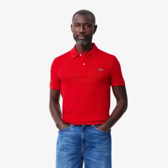 Slim Fit L.12.12 Piqua-pikétröja för herr