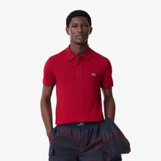 Slim Fit L.12.12 Piqua-pikétröja för herr