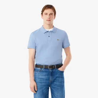 Slim Fit L.12.12 Piqua-pikétröja för herr