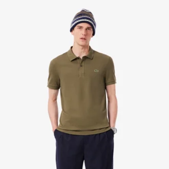Slim Fit L.12.12 Piqua-pikétröja för herr