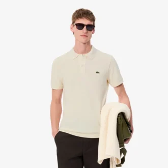 Slim Fit L.12.12 Piqua-pikétröja för herr