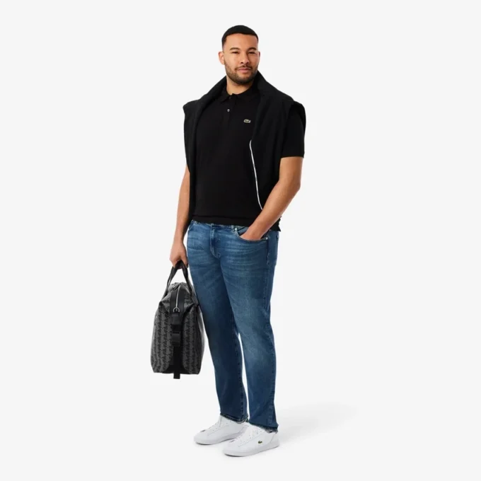 Slim Fit L.12.12 Piqua-pikétröja för herr Slim Fit L.12.12 Piqua-pikétröja för herr