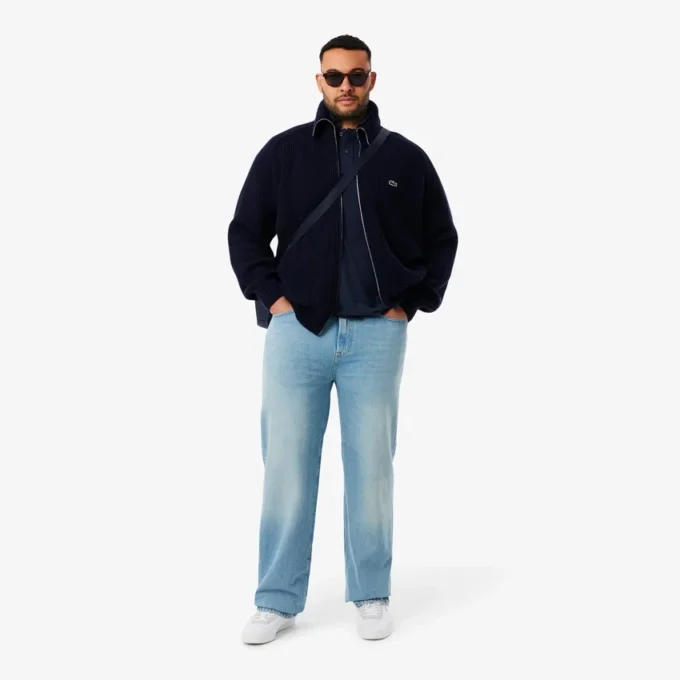 Slim Fit L.12.12 Piqua-pikétröja för herr Slim Fit L.12.12 Piqua-pikétröja för herr
