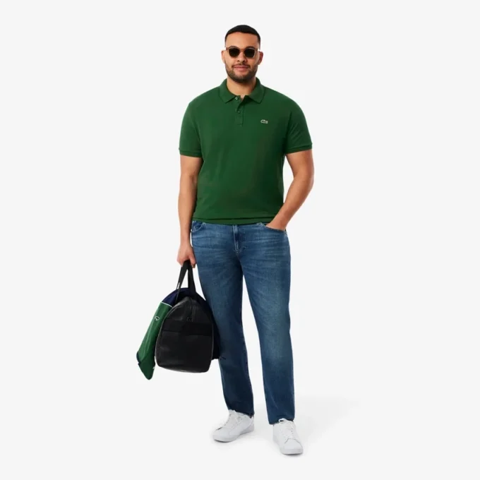 Slim Fit L.12.12 Piqua-pikétröja för herr Slim Fit L.12.12 Piqua-pikétröja för herr