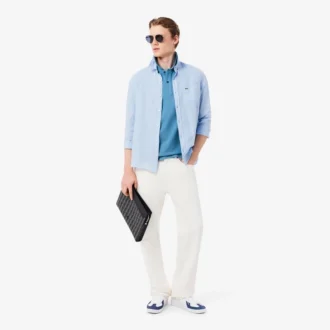 Slim Fit L.12.12 Piqua-pikétröja för herr