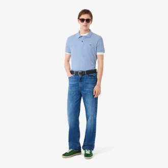 Slim Fit L.12.12 Piqua-pikétröja för herr