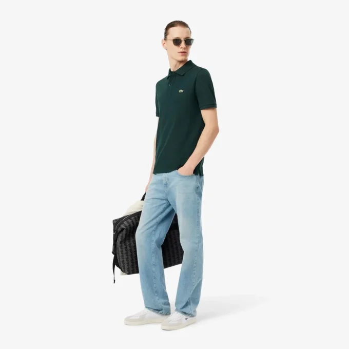 Slim Fit L.12.12 Piqua-pikétröja för herr Slim Fit L.12.12 Piqua-pikétröja för herr