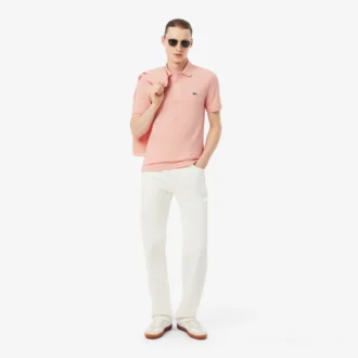 Slim Fit L.12.12 Piqua-pikétröja för herr