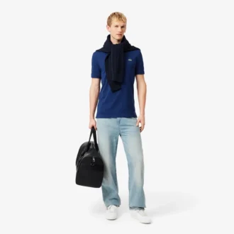 Slim Fit L.12.12 Piqua-pikétröja för herr