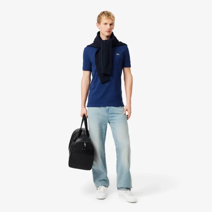 Slim Fit L.12.12 Piqua-pikétröja för herr Slim Fit L.12.12 Piqua-pikétröja för herr