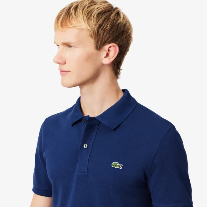 Slim Fit L.12.12 Piqua-pikétröja för herr Slim Fit L.12.12 Piqua-pikétröja för herr