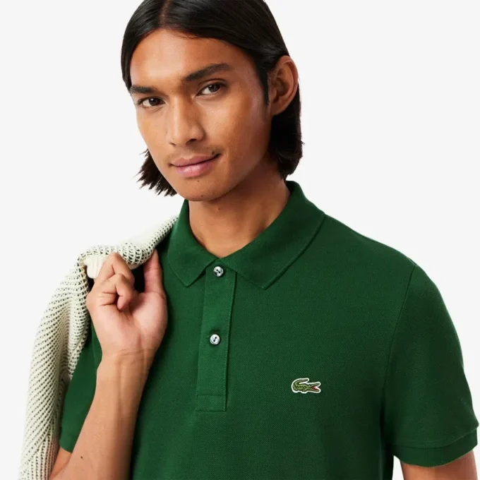 Slim Fit L.12.12 Piqua-pikétröja för herr Slim Fit L.12.12 Piqua-pikétröja för herr