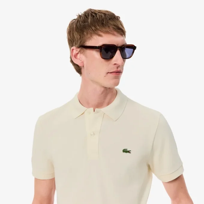 Slim Fit L.12.12 Piqua-pikétröja för herr Slim Fit L.12.12 Piqua-pikétröja för herr