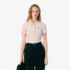 Slim Fit L.12.D ribbad bomullspikétröja för dam Slim Fit L.12.D ribbad bomullspikétröja för dam