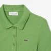 Slim Fit L.12.D ribbad bomullspikétröja för dam Slim Fit L.12.D ribbad bomullspikétröja för dam