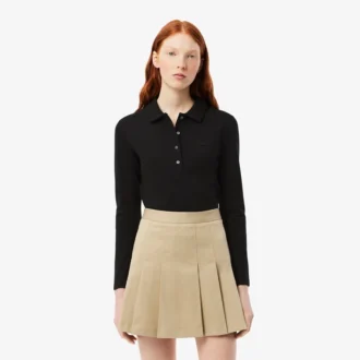 Slim fit L.12.D stretch-minipiqua-pikétröja för dam