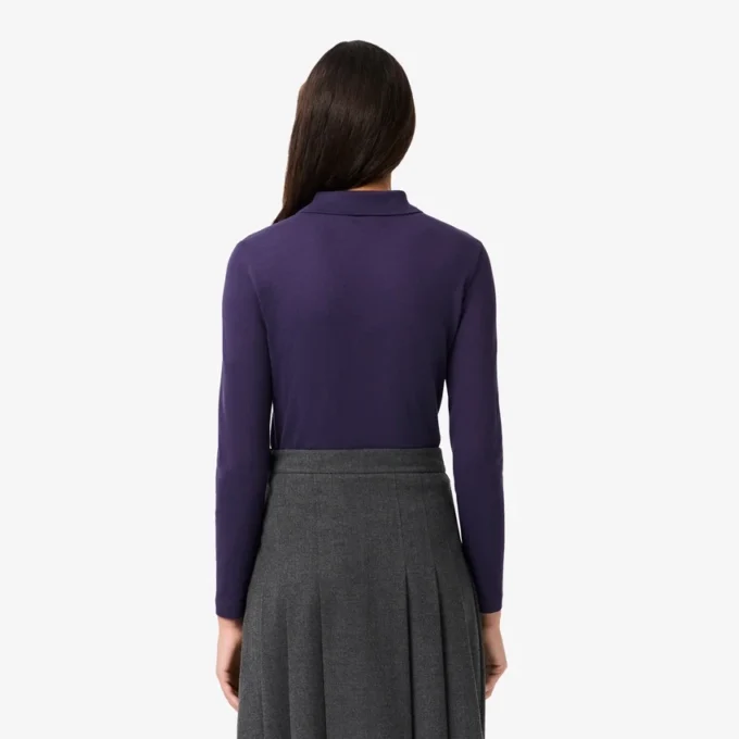 Slim fit L.12.D stretch-minipiqua-pikétröja för dam