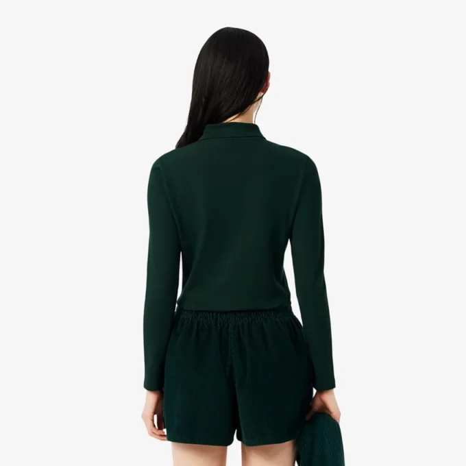 Slim fit L.12.D stretch-minipiqua-pikétröja för dam Slim fit L.12.D stretch-minipiqua-pikétröja för dam